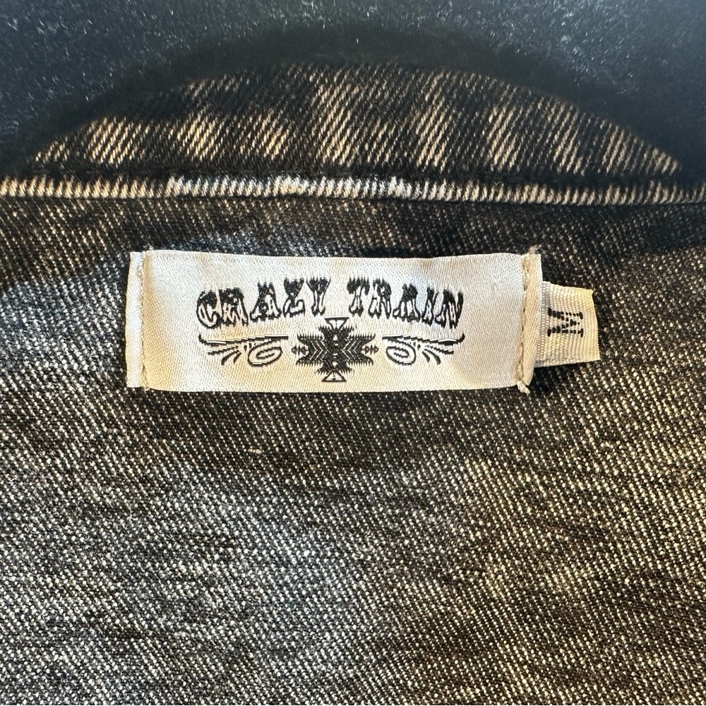 Crazy Train Black Jean Jacket - Picture 7 of 9